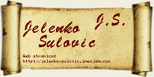 Jelenko Šulović vizit kartica